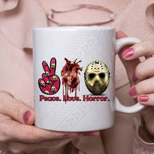 Peace Love Horror Ceramic Mug 11Oz Mug