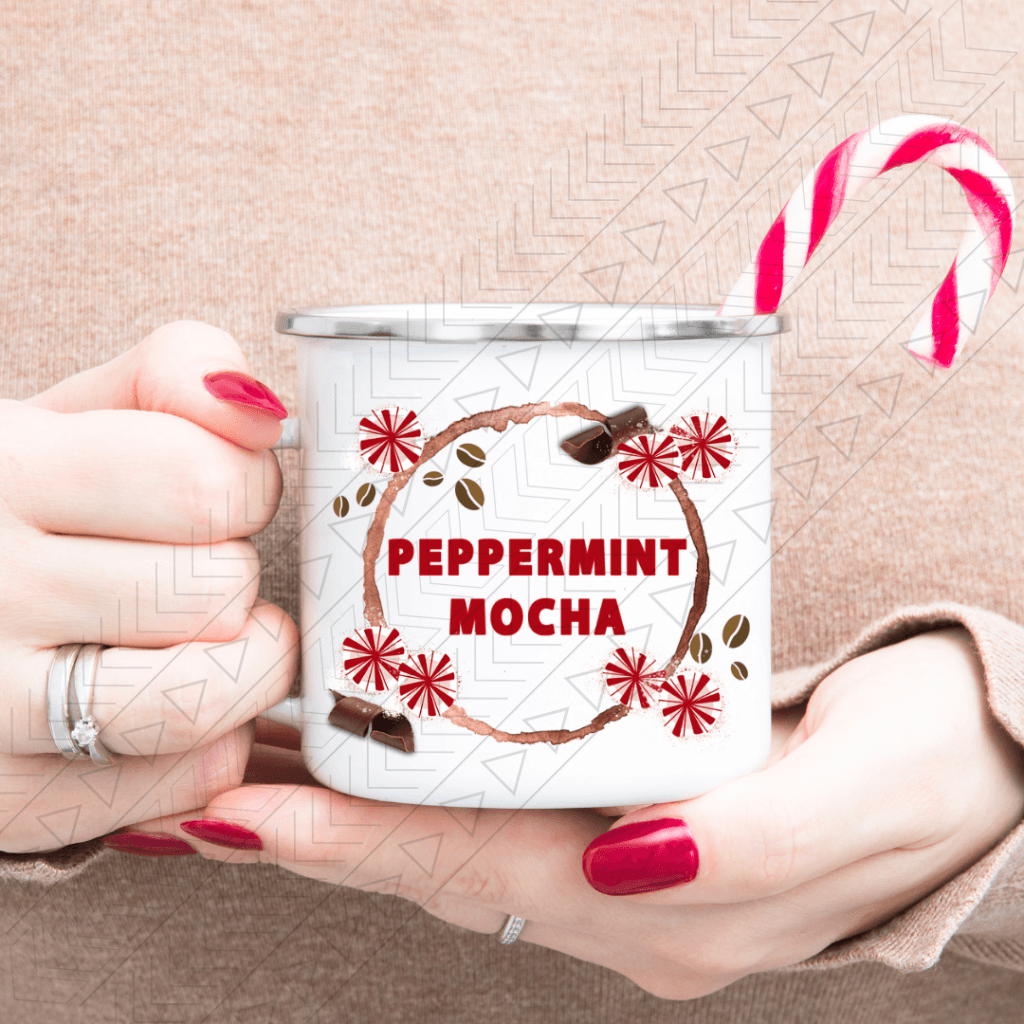 Peppermint Mocha Enamel Mug Mug