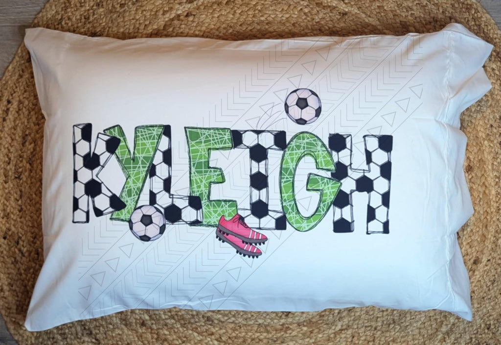 Pink Soccer Pillowcase Personalized Pillowcases