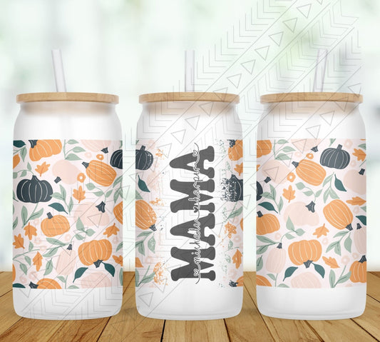 Pumpkins 2 Personalized Glass Can