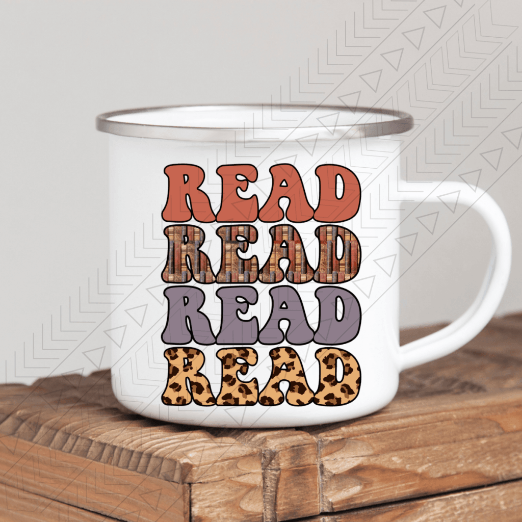 Read Stacked Enamel Mug Mug