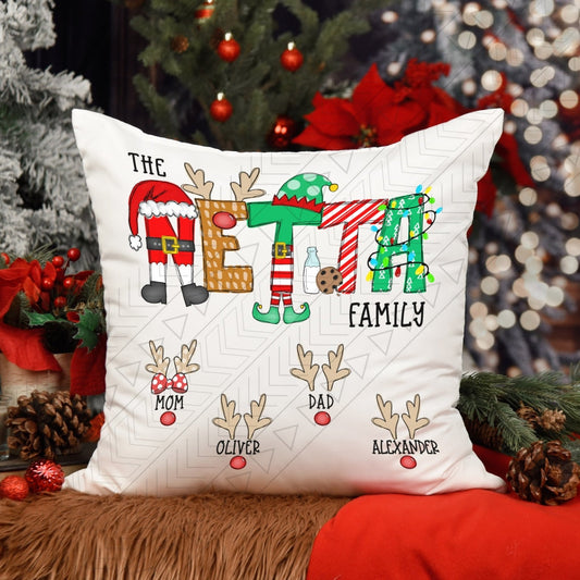 Reindeer Family Pillow Cover Pillowcases & Shams