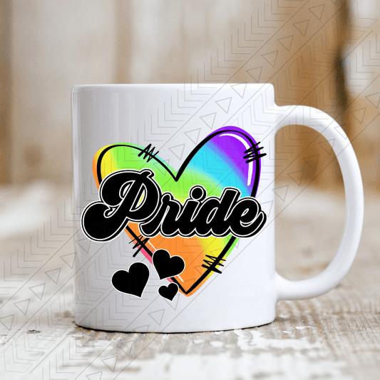 Retro Pride Heart Ceramic Mug 11Oz Mug