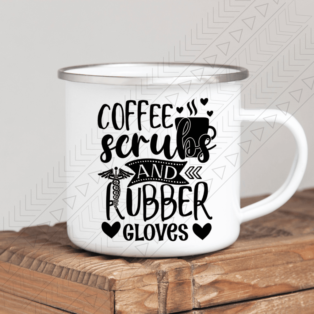 Scrubs & Gloves Enamel Mug Mug