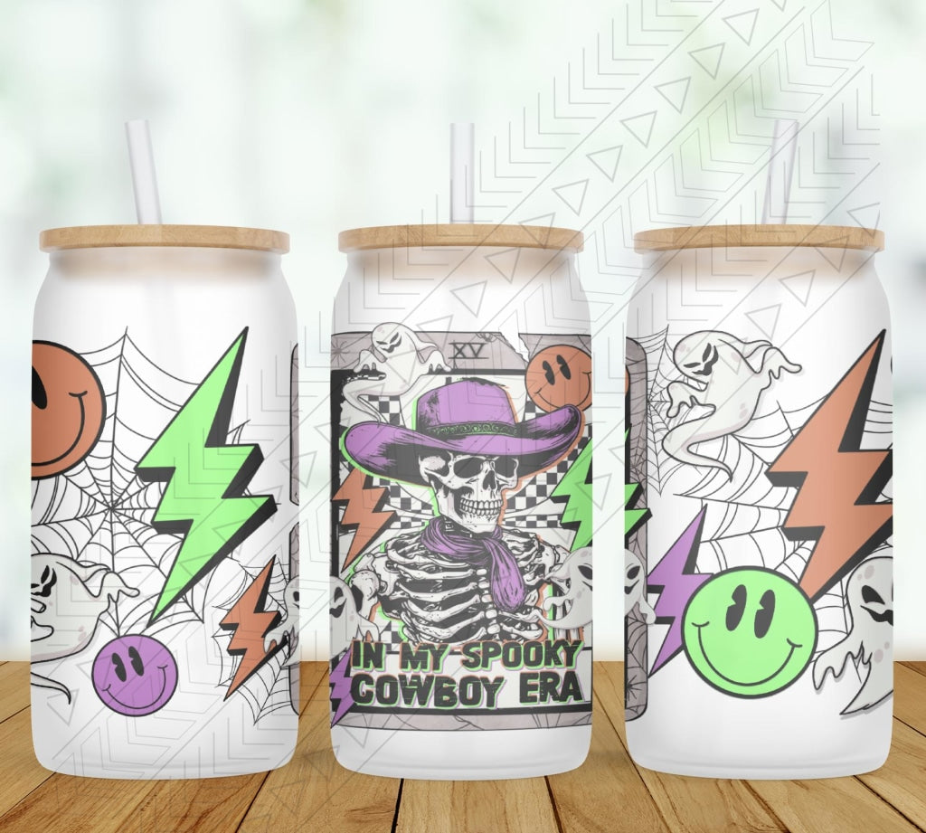 Spooky Cowboy Glass Can