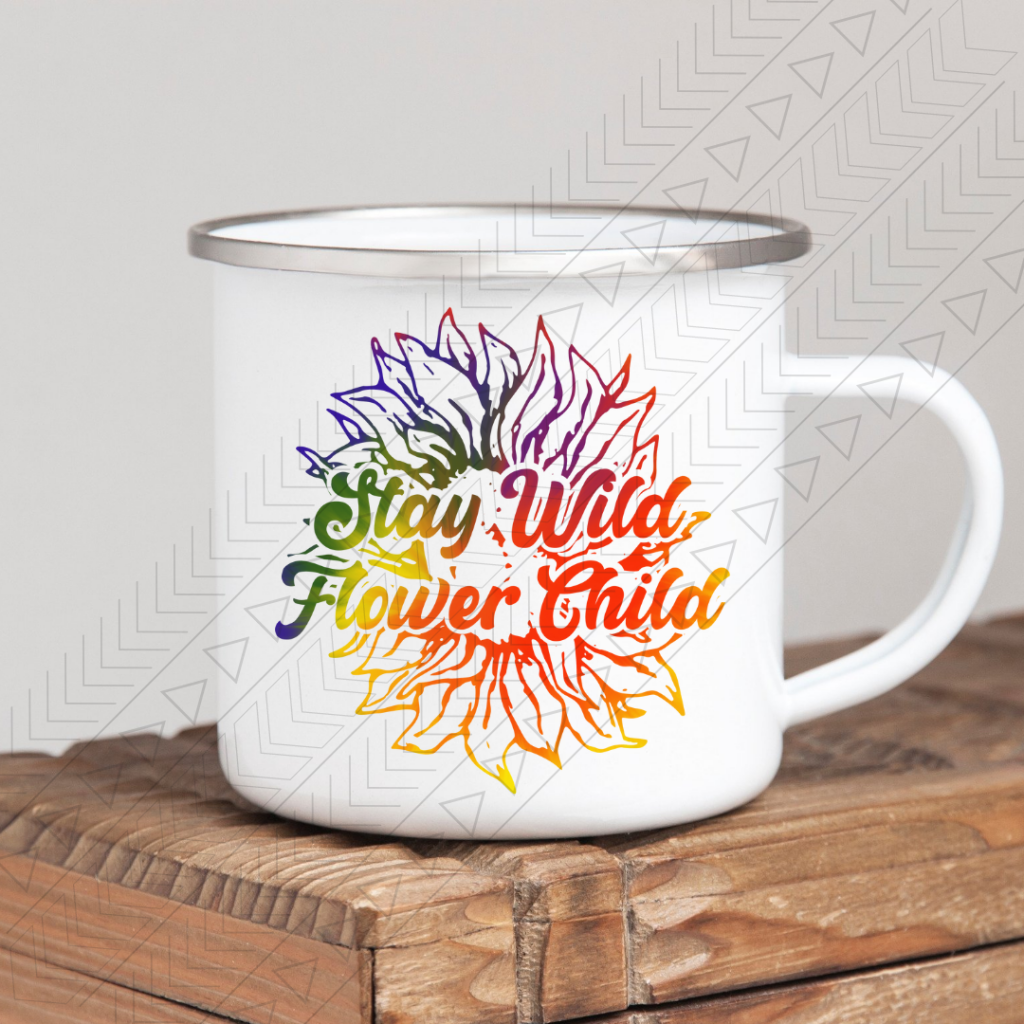 Stay Wild Flower Child Enamel Mug Mug
