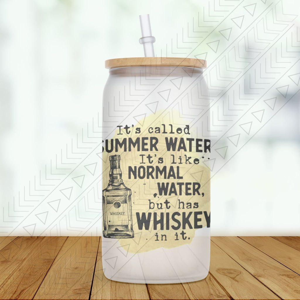 Summer Water Frosted Glass / Whiskey Glass Can