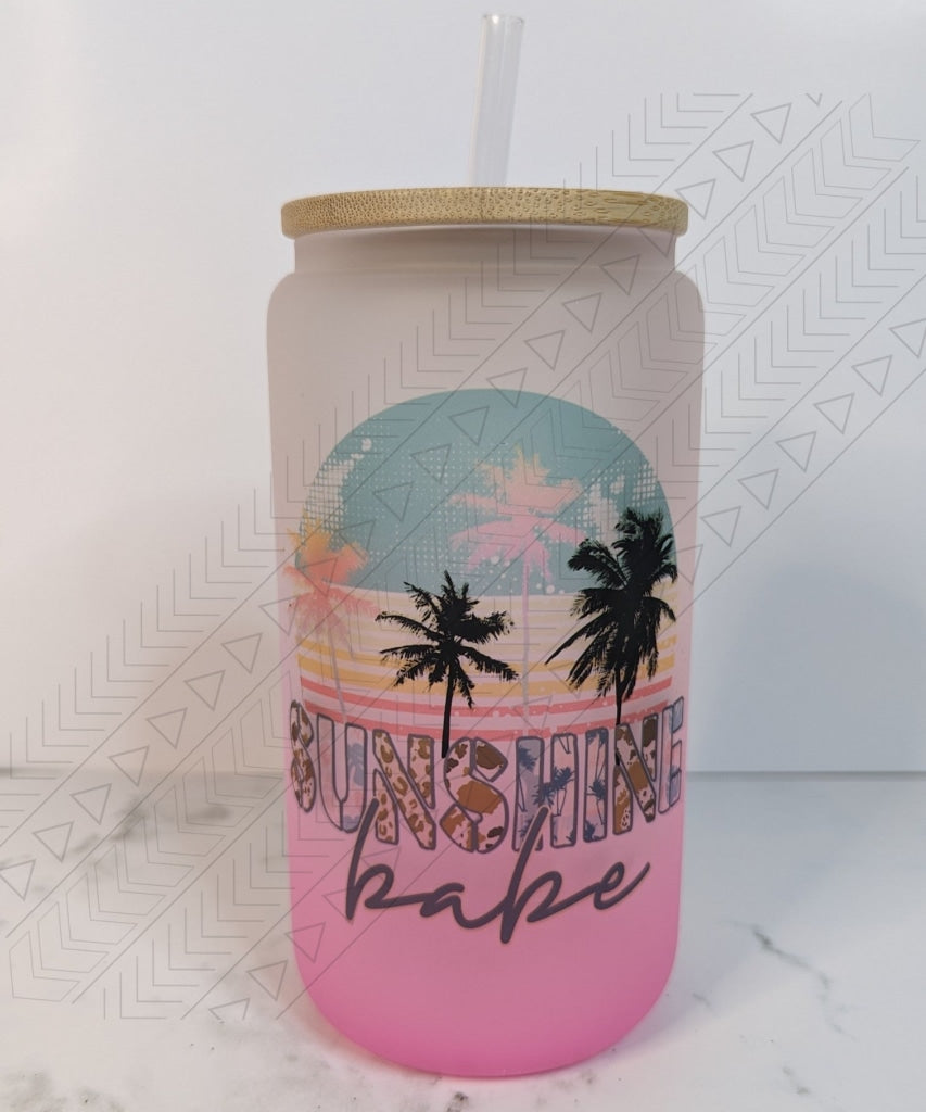 Sunshine Babe Ombre Glass Can Glass Can