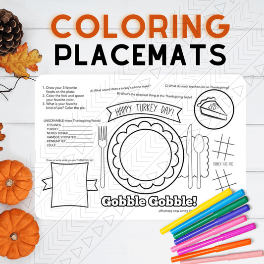Thanksgiving Activities Placemat