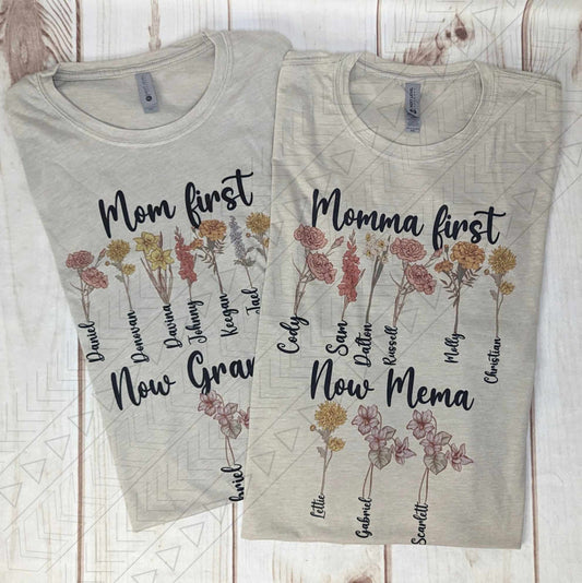 Vintage Mom First Now Grandma Tee Shirts & Tops