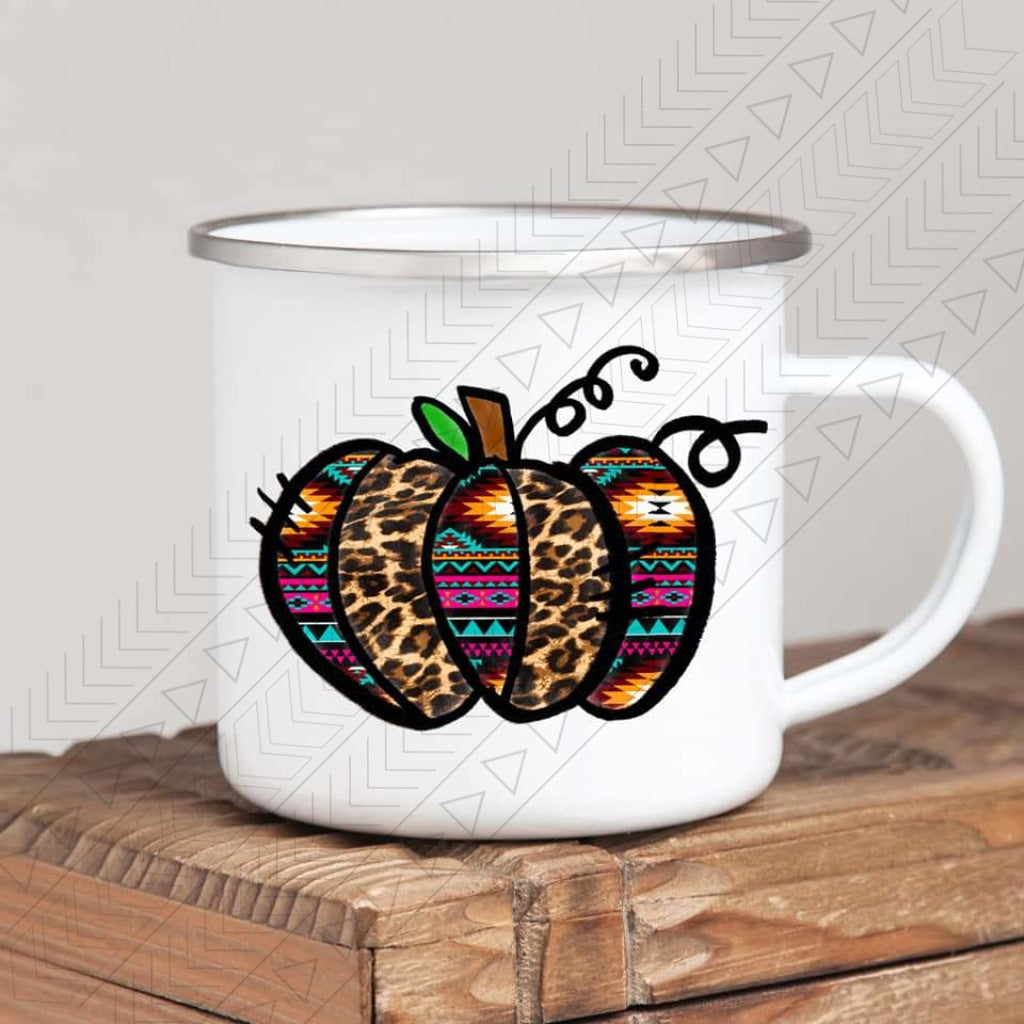 Western Leopard Pumpkin Enamel Mug Mug