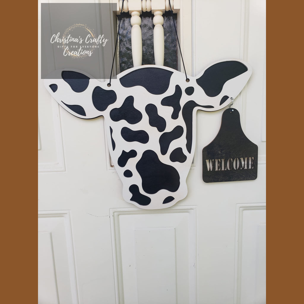 Cow Head 2 Piece Sign - Signage