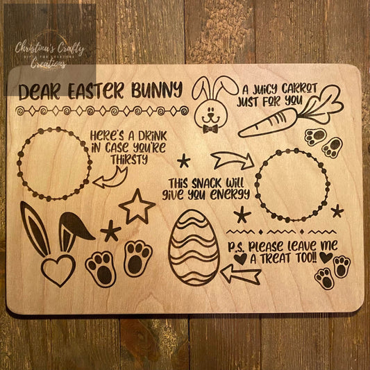 Dear Easter Bunny Board - No Name added - Charcuterie