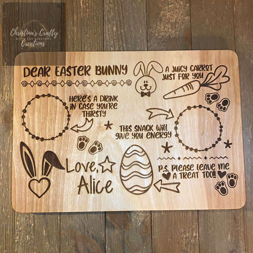 Dear Easter Bunny Board - Personalized With Name - 