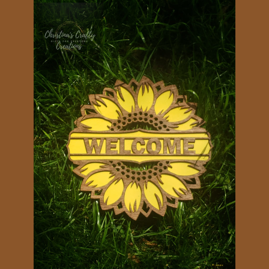 Sunflower welcome sign - Signage