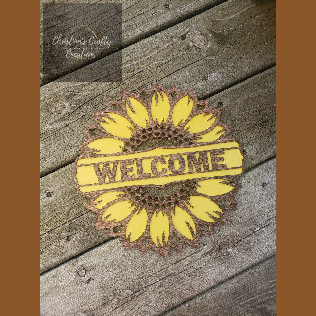 Sunflower welcome sign - finished - Signage