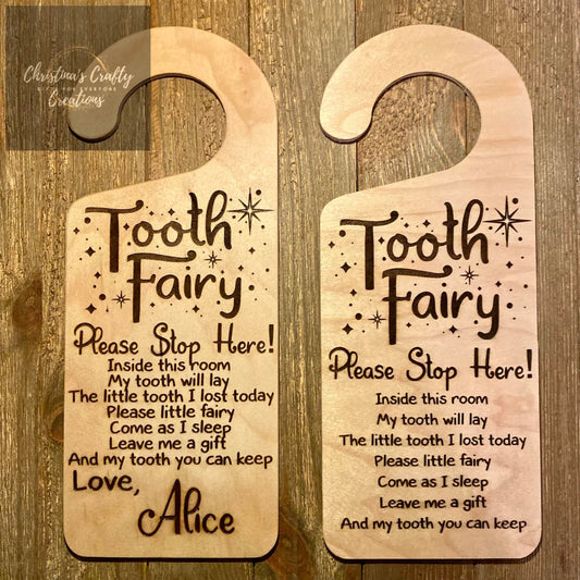 Tooth Fairy Please Stop Here Sign for door
