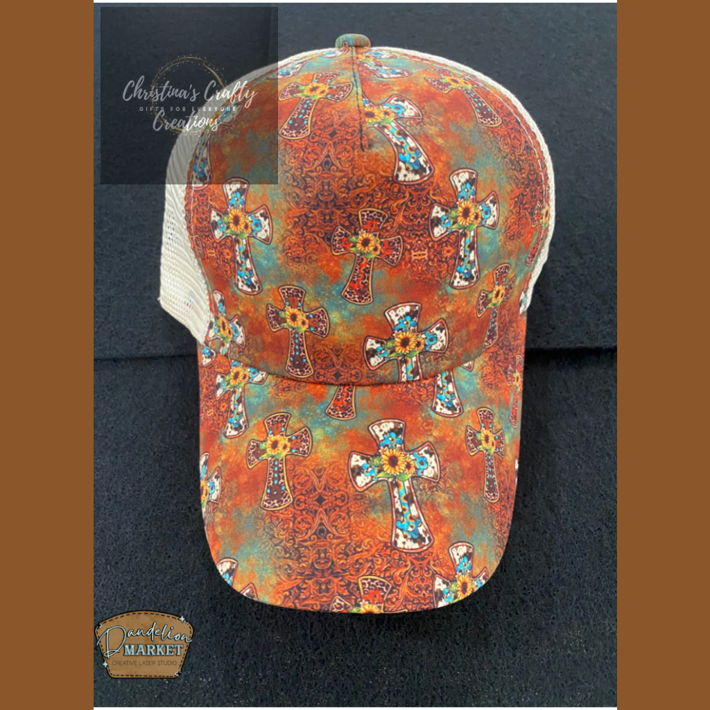 Women’s Print Hats --Includes patch of YOUR choice! - 
