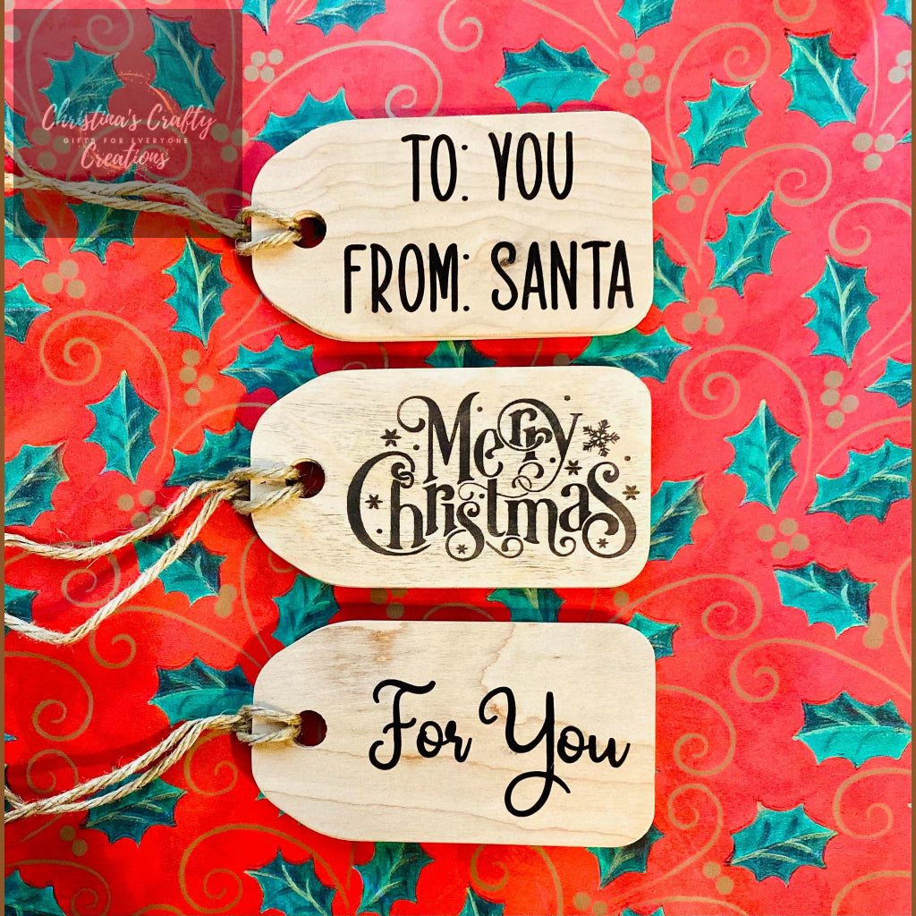 Wooden Christmas Tags